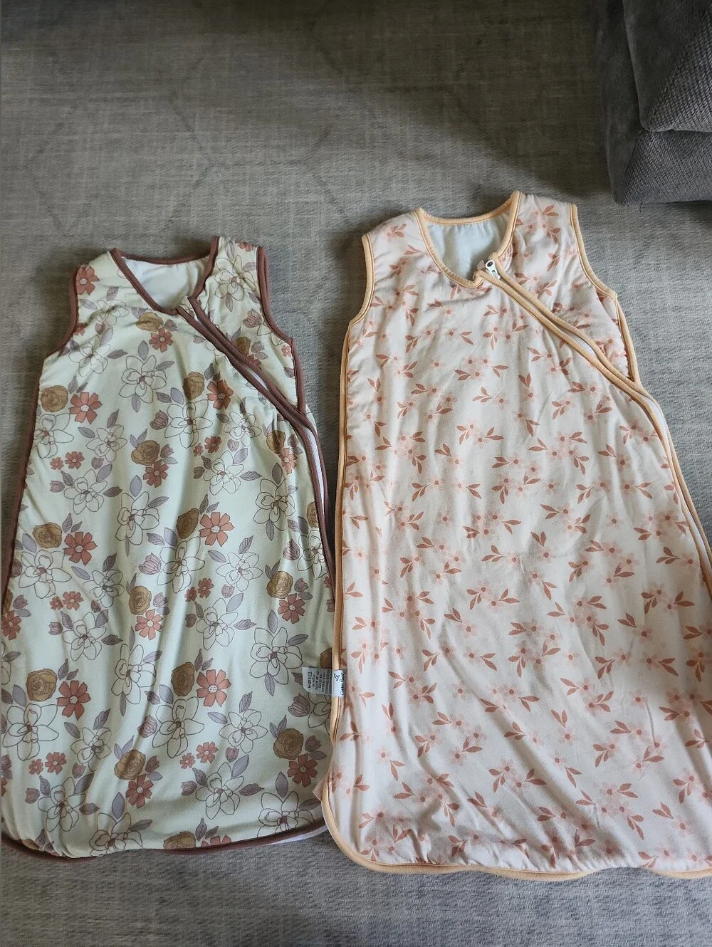 Copper Pearl Floral Sleep Sack 6 12 18 Months - Set Of 2